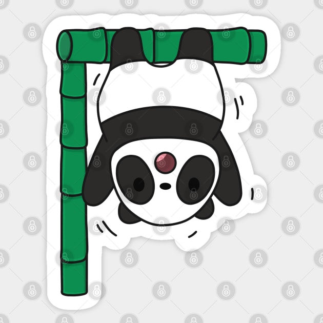 Panda Working Out Sticker by Sofia Sava